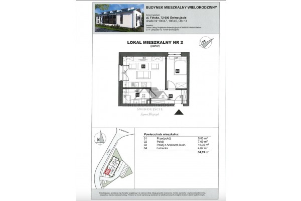 Świnoujście, Fińska, Nowe mieszkanie fińska 1b od dewelopera - 2 pokoje 37m2 1 piętro+strych