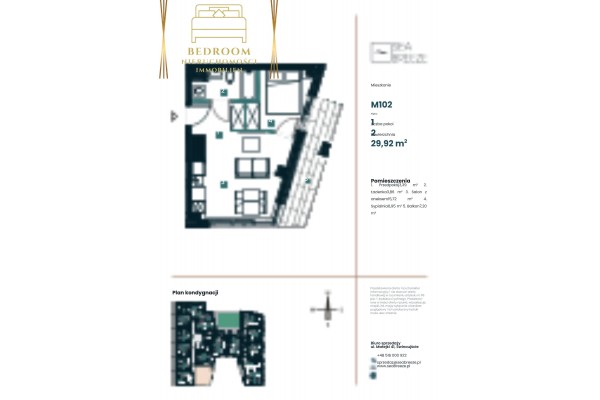 Świnoujście, Matejki, Słoneczne 2 pokojowe mieszkanie od strony południowej - widok na las