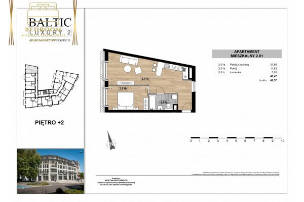 Świnoujście, Armii Krajowej, Mieszkanie na 2 piętrze apartamentowca przy Placu wolności w centrum