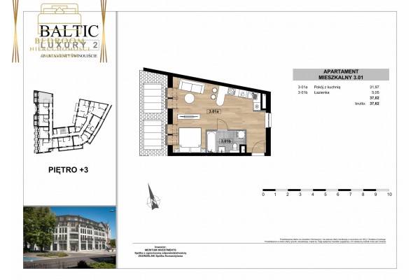 Świnoujście, Armii Krajowej, Nowoczesny apartament przy placu Wolności w Świnoujściu - CENTRUM