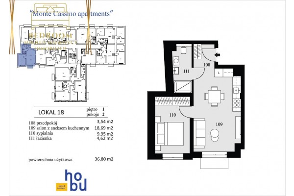 Świnoujście, Monte Cassino, Apartament nr 18 - Monte Cassino Apartments Centrum Świnoujścia