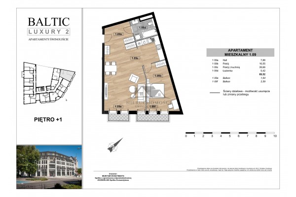 Świnoujście, Armii Krajowej, NOWE mieszkania przy placu Wolności w Świnoujściu centrum - Baltic Luxury 2