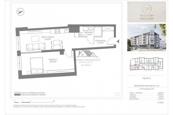 Świnoujście, Piastowska, VENTUS PARK - apartament 2 pokojowy przy parku
