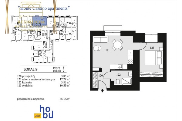 Świnoujście, Monte Cassino, Nowy apartament w centrum miasta po starym banku PKO - 2 pokoje