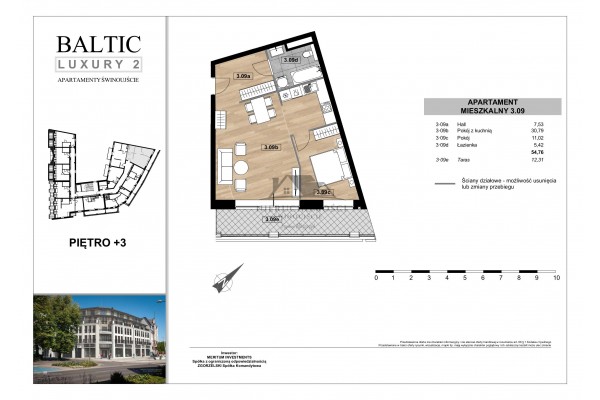 Świnoujście, Armii Krajowej, NOWE mieszkania przy placu Wolności w Świnoujściu centrum - Baltic Luxury 2