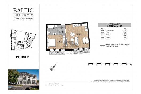 Świnoujście, Armii Krajowej, NOWE mieszkania przy placu Wolności w Świnoujściu centrum - Baltic Luxury 2